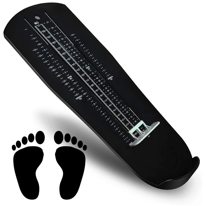 [Australia] - XOKL Children's Foot Measurer, Adult Foot Measurement, Baby Foot Measurement, Children's Shoe Measurement, Shoe Size Measurement, Shoe Try-On Devices, Family Foot Measurement Device for Children, Adults, UK and EU Size (Black) Black 