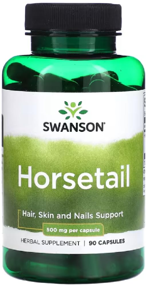 [Australia] - Swanson - Horsetail 500 mg | Hair, Skin and Nail Support - 90 Capsules 