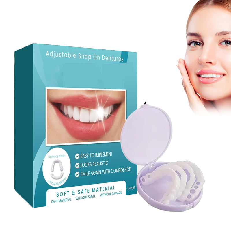 [Australia] - Prostheses Fake Teeth, Smile Teeth Veneers, Cosmetic Temporary Teeth Dentures Prosthesis Artificial Veneers Teeth Top and Bottom Teeth 02 