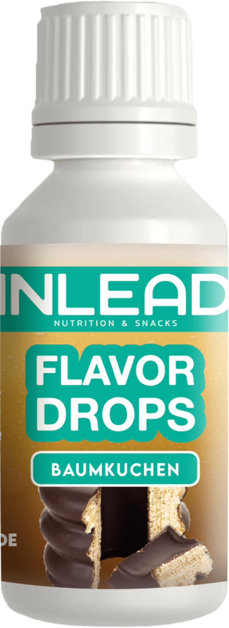 [Australia] - INLEAD - Flavor Drops | Sugar-free & calorie-free | Aroma drops for food & drinks | Versatile use | Top taste | Vegan - 30ml (Baumkuchen) Baumkuchen 1x 30ml 