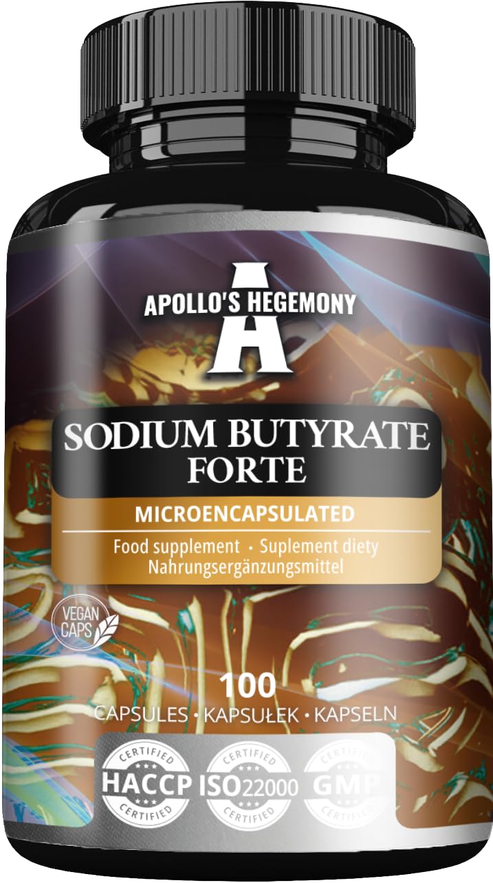 [Australia] - Sodium Butyrate Forte 400mg (80% butyric acid) - 100 vegan capsules - 100 day supply - dietary supplement to support general intestinal health - from Apollo's Hegemony. Capsule 100 pieces (pack of 1) 