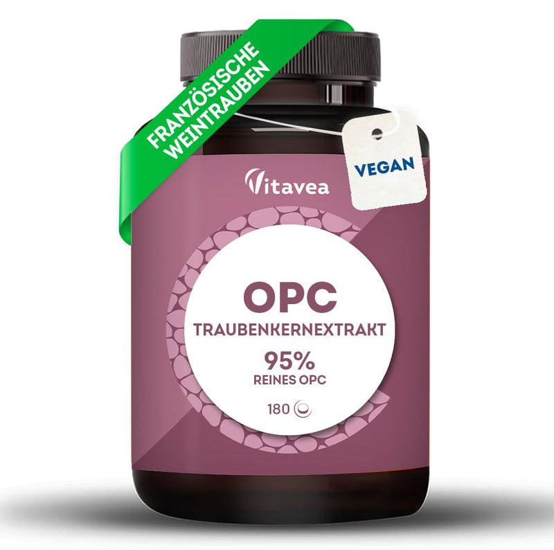 [Australia] - OPC grape seed extract - high dosage with 95% pure OPC - from French grapes - laboratory tested (HPLC method), vegan - 180 tablets - Vitavea 