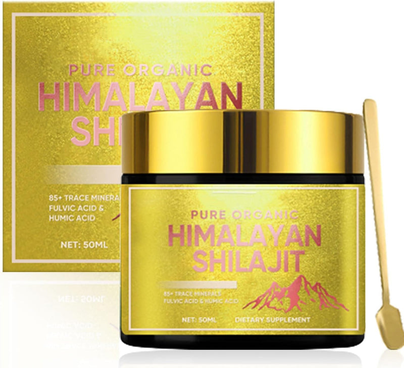 [Australia] - Shilajit, Organic Shilajit from the Himalayas, Highly Effective Shilajit Original, with 85+ trace elements & fulvic acid, improving general health, 50ML Gold 