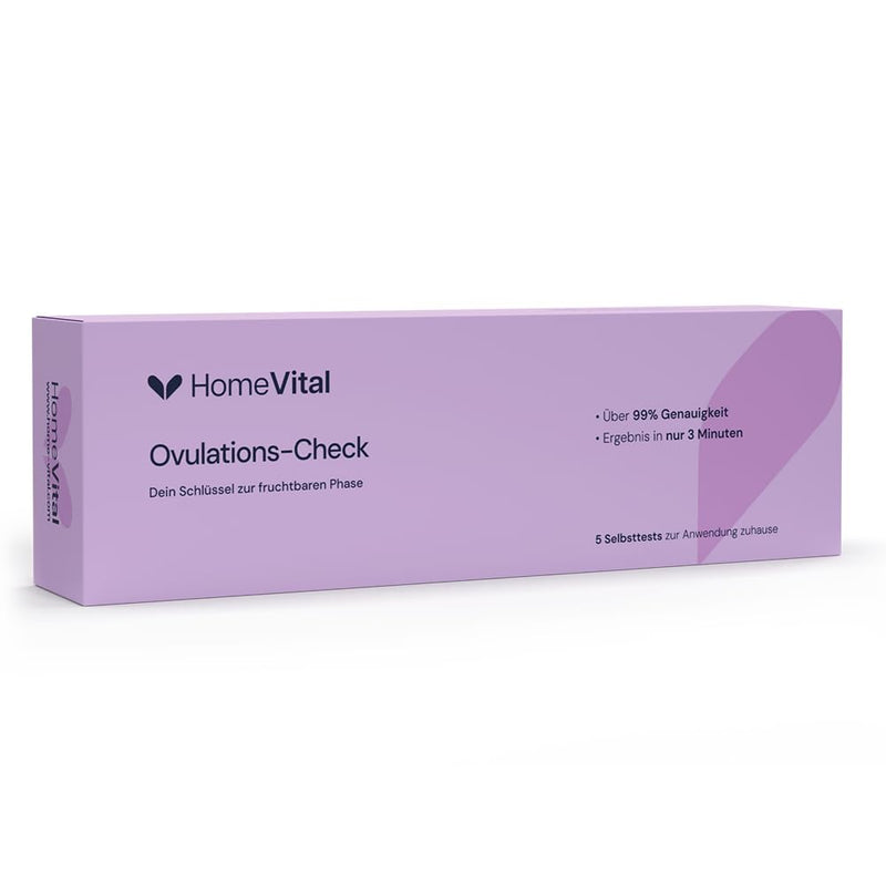 [Australia] - HomeVital Ovulation test with sensitivity 30mlU/ml (5 pieces) - Fertility test for women - Ovulation test strip kits - Ovulation tests Get pregnant & increase fertility Aids 