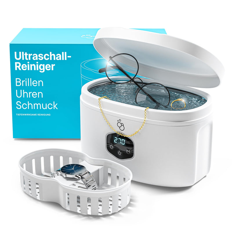[Australia] - KLARBERG® ultrasonic cleaning device for glasses, jewelry and much more. I 600ml ultrasonic cleaner I ultrasonic bath for deep cleaning I ultrasonic cleaner, glasses cleaning device (600ml) 