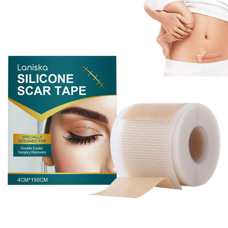 [Australia] - 1 Pcs Silicone Scar Tape Scar Plaster Silicone Scar Sheets Silicone Scar Plaster Silicone Plaster for Scars Scar Plaster Silicone Silicone Scar Tape Silicone Plaster Scar 4cm x150cm Roll 
