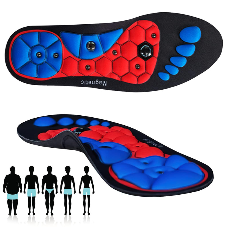 [Australia] - Magnetic insoles, Dwafill acupressure insoles, relieve foot fatigue, acupressure magnetic insoles, promote blood circulation, cuttable, suitable for men and women (S) S (35-39) 