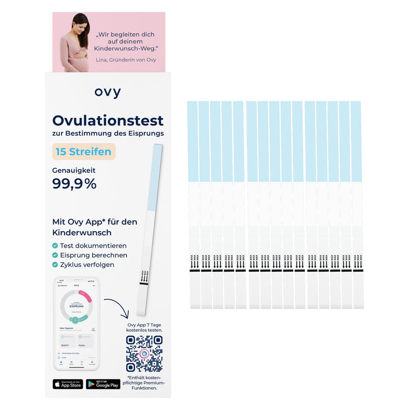[Australia] - Ovy® ovulation test to detect ovulation | 15 LH ovulation test strips | Fertility test for women | as a fertility aid and for getting pregnant 