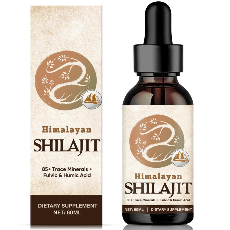 [Australia] - Shilajit Original Drops | Natural Himalayan Shilajit | Enriched with 60% fulvic acid, 85+ minerals, vegan | Easily absorbable | 60ml 60ml (pack of 1) 