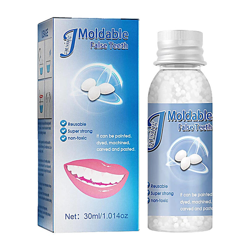 [Australia] - Temporary Tooth Filling, Thermal Forming False Teeth, Tooth Repair Kit DIY Moldable Fake Teeth Repair Beads for Temporary Fixing, Dental Tooth Filler for Missing Broken Fake Chipped Teeth (30ml) 