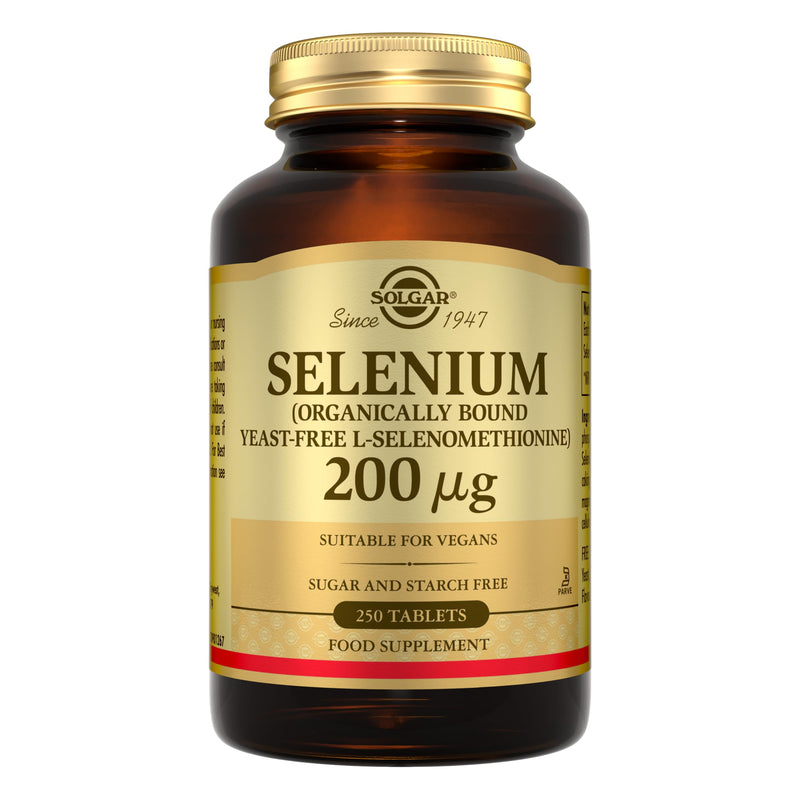 Solgar Selenium 200g - Yeast Free - Healthy Hair & Nails - Supports The Metabolism - Vital Mineral - 250 Tablets 250 count (Pack of 1) Selenium | Yeast Free