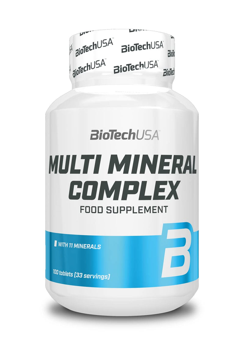 BioTechUSA Multi Mineral Complex | Support Bone Health | Muscle Function | Metabolism | 11 Key Minerals | 100 Tablets
