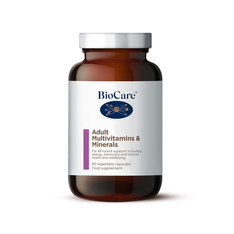 BioCare Adult Multivitamins & Minerals - One-A-Day Comprehensive Vegan Formula - for Energy, Immunity, Nervous System & Bone Support - 90 Capsules 90 count (Pack of 1)