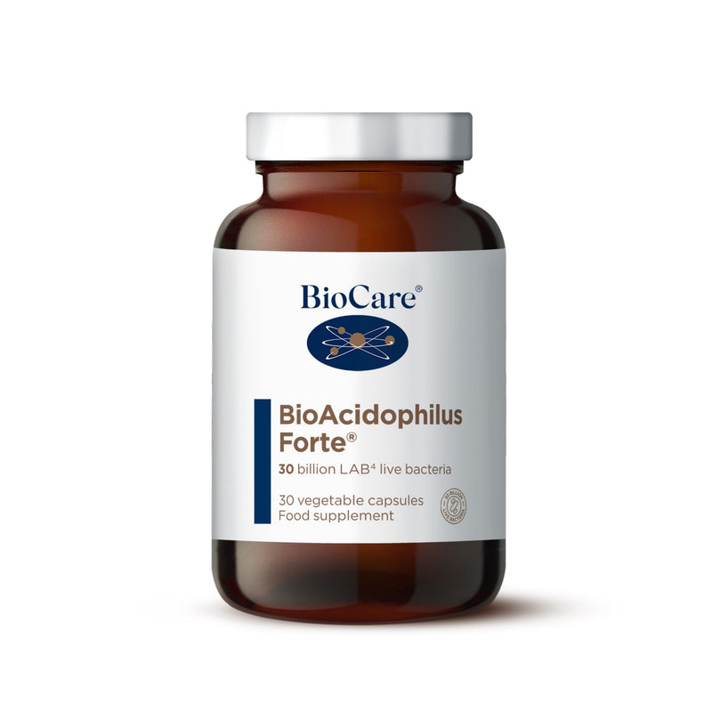 BioCare - BioAcidophilus Forte - 30 Billion LAB4 Live Bacteria - Food Supplement Suitable for Vegetarians and Vegans - 30 Capsules 30 count (Pack of 1)
