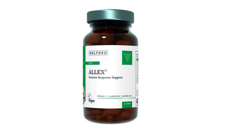 Patrick HOLFORD Allex/Allergy & Food Intolerance Relief Supplement/for Immune Response Support / 5 Nutrients/Vitamin C, Quercetin, Bromelain + / 60 Capsules/Allergen-Free/for Women & Men