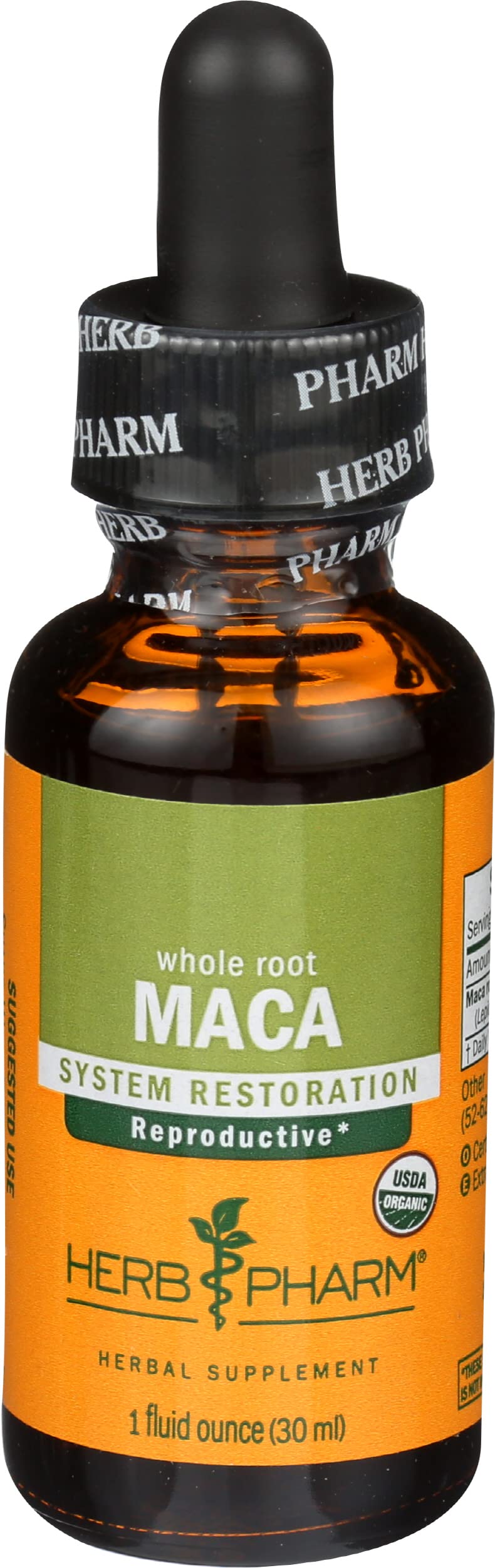 Herb Pharm Certified Organic Maca Liquid Herbal Extract 30ml | Traditionally Used for Menstrual Health, Sexual Stamina & Hormonal Balance | Herbal Food Supplement