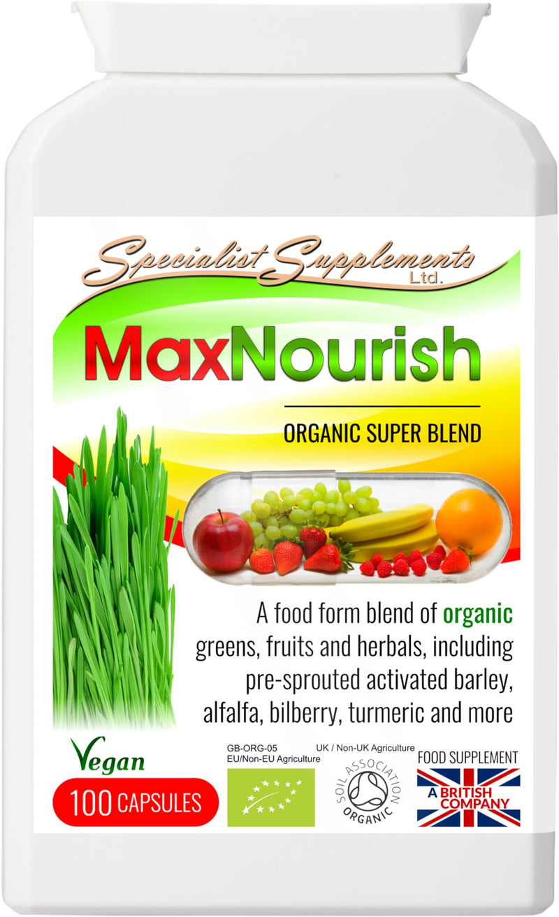 MaxNourish Organic 100 Capsules, (Pack of 1)