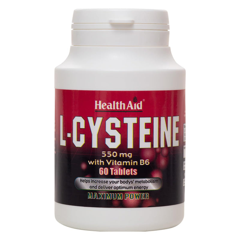 HealthAid L-Cysteine 550mg - 30 Tablets 30 count (Pack of 1)