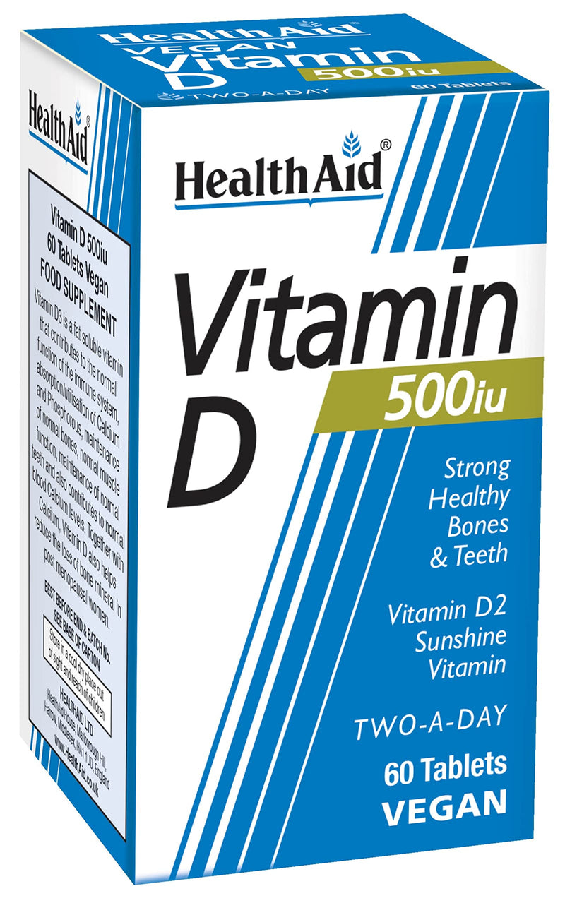 HealthAid Vitamin D 500iu Tablets, 60 Count Other 60 Count (Pack of 1)