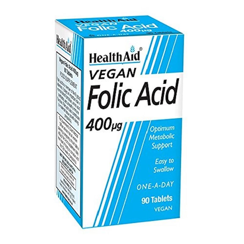 HealthAid Folic Acid 400g - 90 Tablets 90 count (Pack of 1)