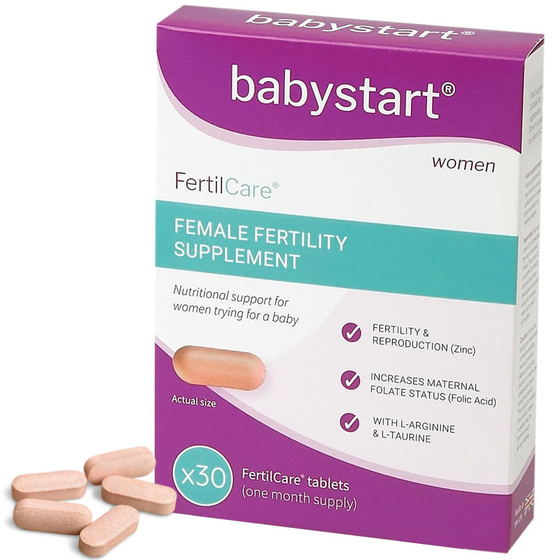 Fertility Supplements for Women - FertilCare 30 Tablets, 1 Month Supply, Prenatal Vitamins and Minerals Including Folic Acid, Vitamins B, C, D, E for Conception and Nutritional Support 1 count (Pack of 1)