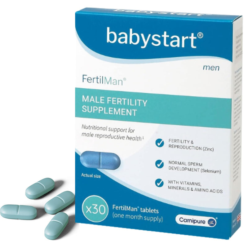 Fertility Supplements for Men - FertilMan 30 Tablets, 1 Month Supply, Male Fertility Vitamins with Zinc, Folic Acid and Vitamin D for Conception, Immune Support - Mens Health Supplement 30 Count (Pack of 1)