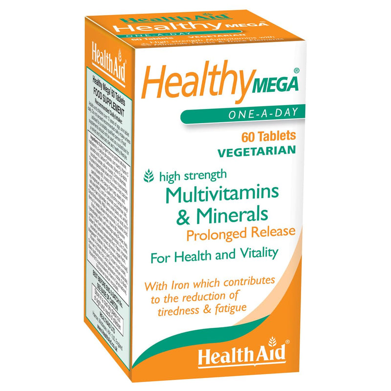 HealthAid Healthy Mega - Prolong Release - 60 Vegetarian Tablets Apple 60 Tablets