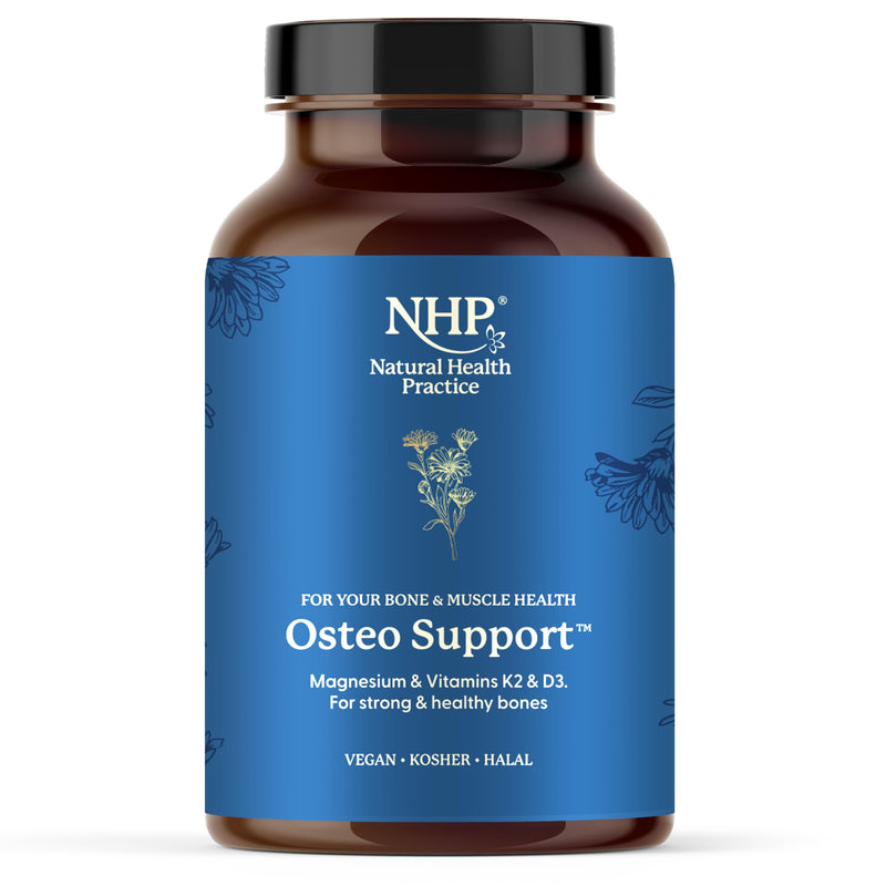 NHP Advanced Osteo Support - Multivitamin Supplement for Healthy Bones with Calcium, Magnesium, Vitamin D3, Zinc, and Digestive Enzymes,Vegan, All-Natural,No Fillers - 90 Vegan Capsules