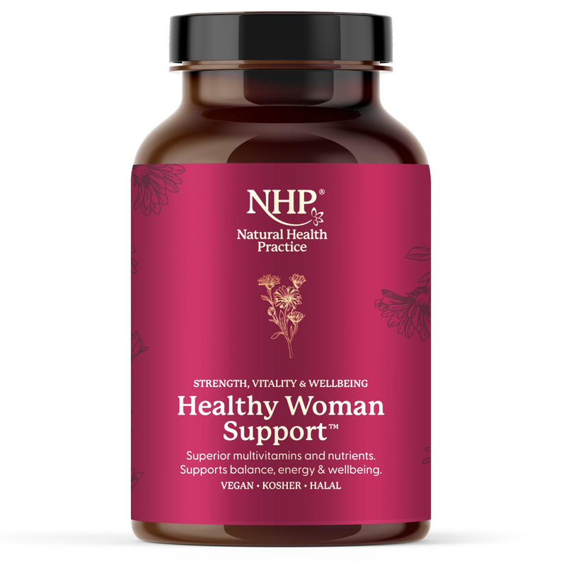 NHP Advanced Healthy Woman Support – Complete Multivitamin & Mineral Formula for Women’s Health, Energy, Vitality & Immunity – 30+ Active Nutrients for Wellness & Hormonal Balance – 60 Vegan Capsules