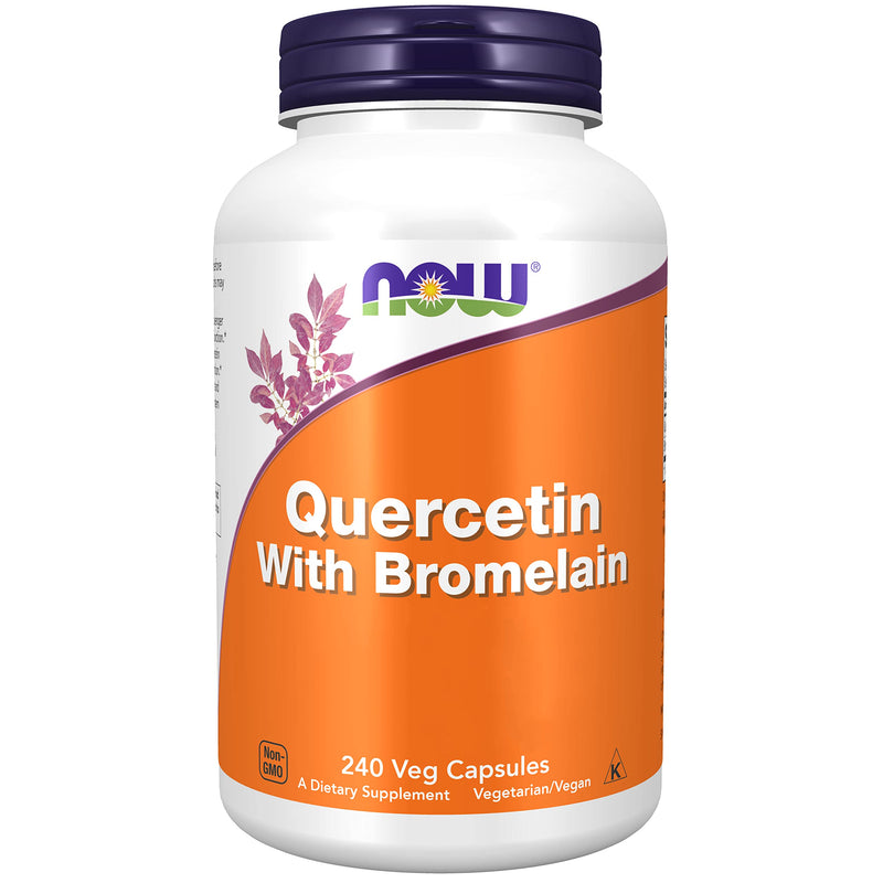 Now Foods, Quercetin with Bromelain, High Dose, 240 Vegan Capsules, Lab-Tested, Soy Free, Gluten Free, Vegetarian, Non-GMO 240 Capsules