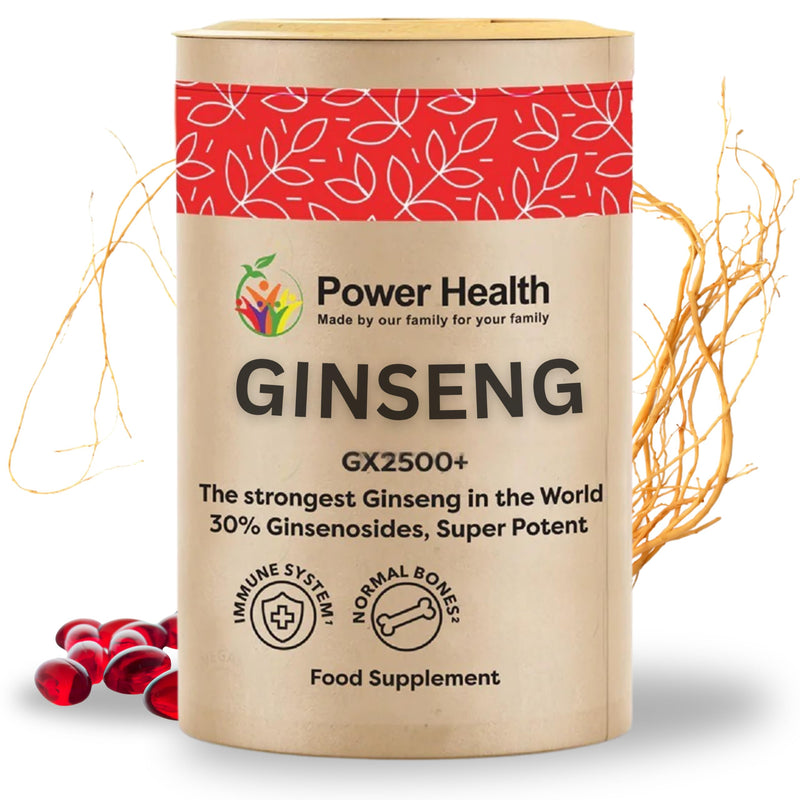 Korean Ginseng Capsules by Power Health | 60 of Mens Health Supplements to Support Energy | Complements Black Maca Root Capsules, Ginkgo Biloba 1 count (Pack of 60)