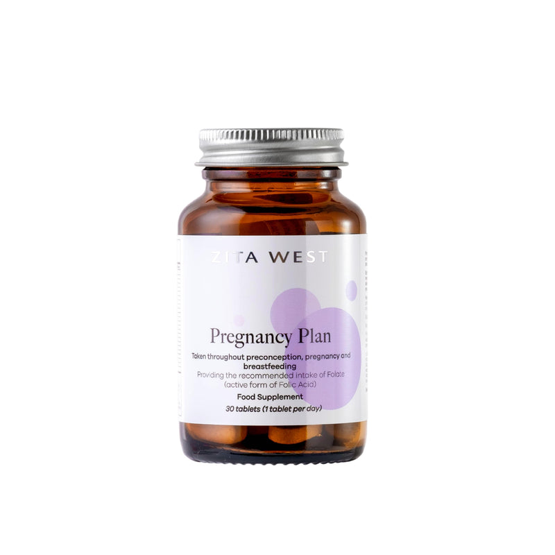 Zita West Pregnancy Plan Conception Vitamins - Preconception, Pregnancy & Breastfeeding Multivitamin - including Folate - 30 Tablets (1 Month Supply) 30 count (Pack of 1)