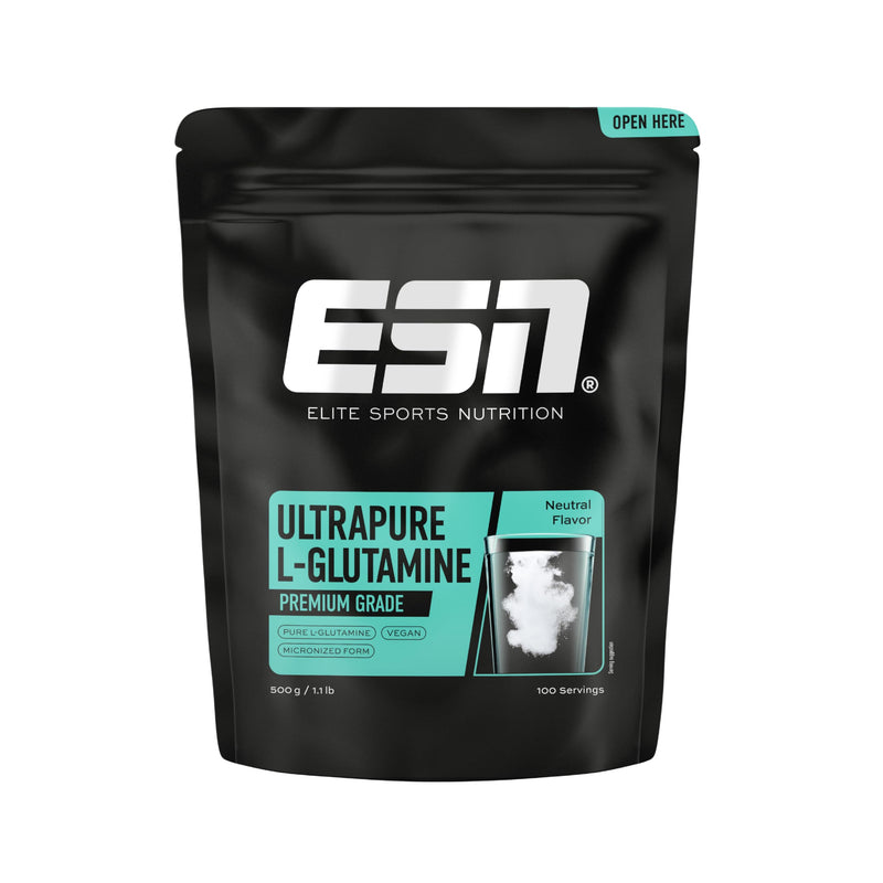ESN Ultrapure L-Glutamine Premium Grade, Neutral Flavor, 500 g, 1.1 lbs, 100 Servings - Vegan - Pure L-Glutamine, Micronized, Made in Germany Laboratory Tested 500 Servings (Pack of 1)