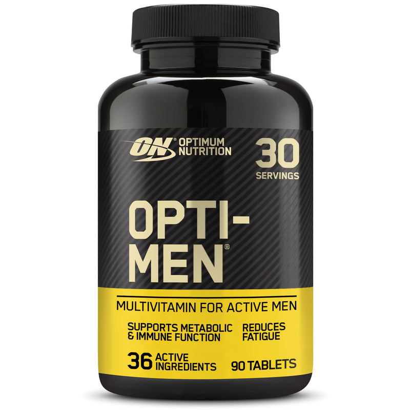 Optimum Nutrition Opti-Men Multi-Vitamin Supplements for Men with Vitamin D, Vitamin C, Vitamin B6 and Amino Acids, Unflavoured, 30 Servings, 90 Capsules 90 count (Pack of 1)