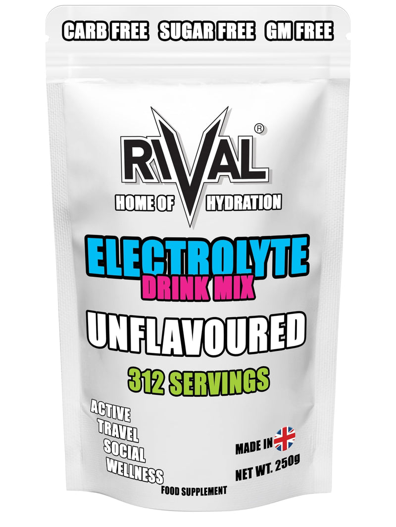 Electrolyte Powder Unflavoured – Zero Sugar Hydration Mix | 312 Servings | Keto, Fasting & Endurance – Sodium, Potassium, Magnesium (250g)