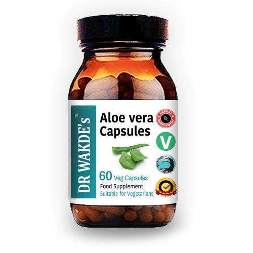 DR WAKDE'S Aloe Vera Capsules, 60 Veg Caps, Plant-Based Supplement, Made in UK, Vegan, All Natural, Same Day Dispatch