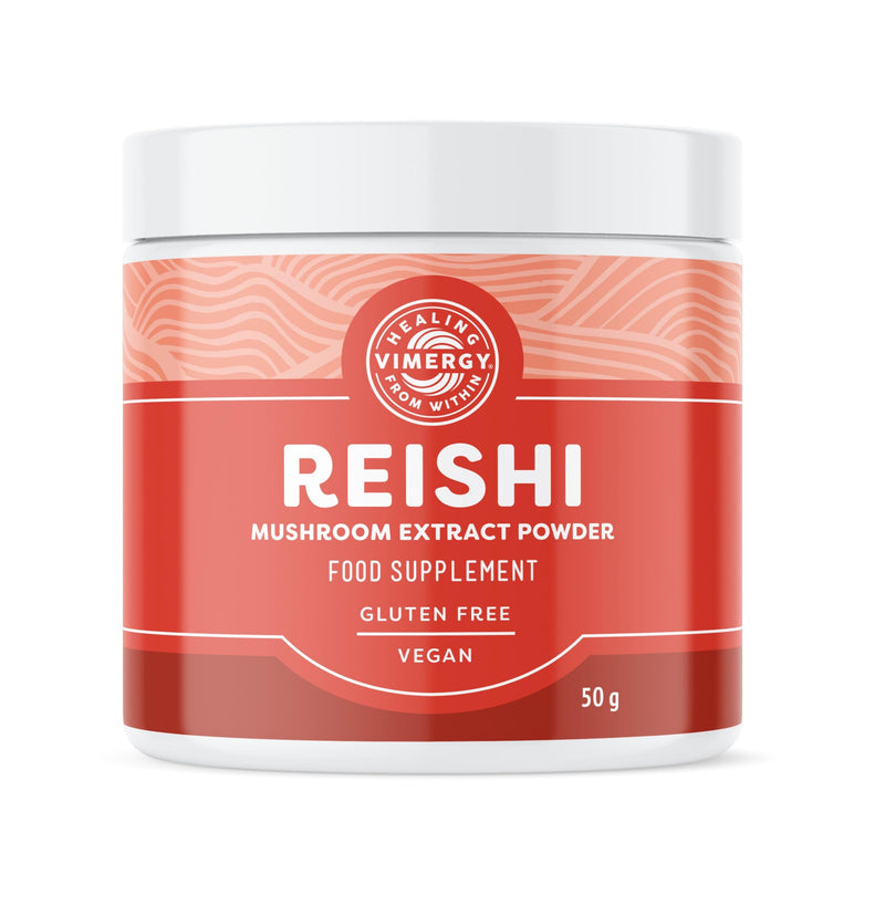 Vimergy Reishi Mushroom Powder, 33 Servings – Reishi Mushroom Extract – Vegan Mushroom Supplement – Formulated Without Anti-Caking Agents, fillers, Flavors, or Sugar – Non-GMO & Gluten-Free (50g)