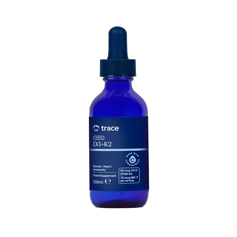 Trace Minerals | Liquid Ionic Vitamin D3 + K2 | 125 mcg (5,000 IU) D3, 100 mcg K2 | Concentrated Dietary Supplement |59 ml, 296 Servings