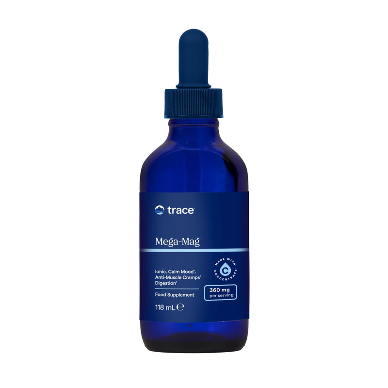 Trace Minerals Mega-Mag 118ml, 30 Servings | Liquid Magnesium Supplement for Vitality & Energy Support - Muscle, Bone & Nerve Health - Natural Daily Drops - Non-GMO, Vegan & Gluten-Free