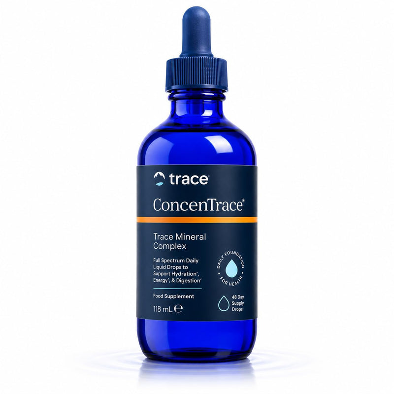 Trace Minerals ConcenTrace Mineral Drops | 118ml Glass Bottle, 48 Servings | Supports Energy, Digestion, Bone Health & Hydration, 70+ Ionic Trace Minerals