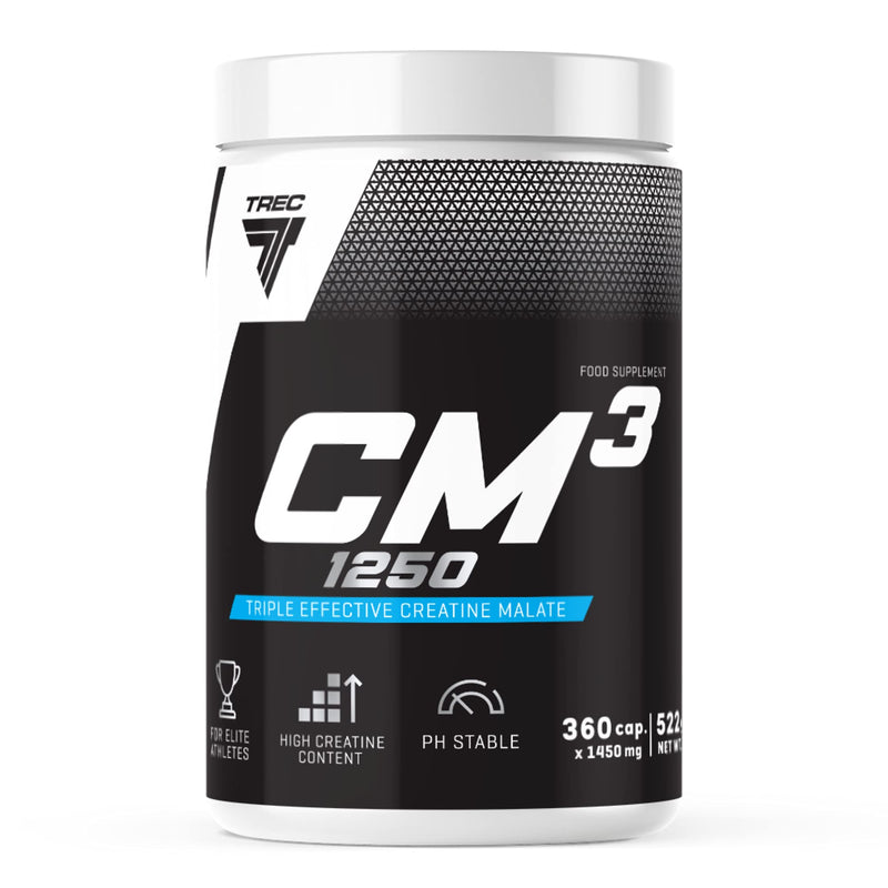 TREC Nutrition CM3 360 Caps - Tricreatine Malate Formula for Optimal Strength, Enhanced Muscle Power, and Improved Training Performance