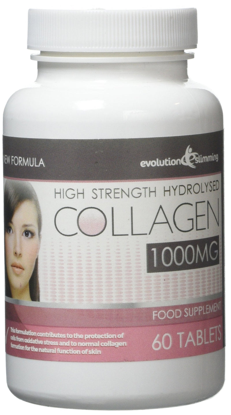 Hydrolysed Collagen High Strength 1,000mg for Hair, Skin & Nails, 60 Tablets, Evolution Slimming