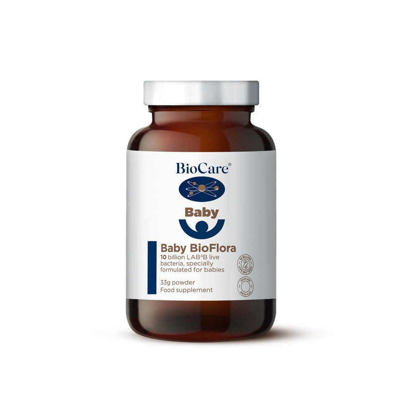 BioCare Baby BioFlora - LAB4B Live Bacteria Complex Powder, GOS Prebiotic Fibre - Formulated for Babies - 33g