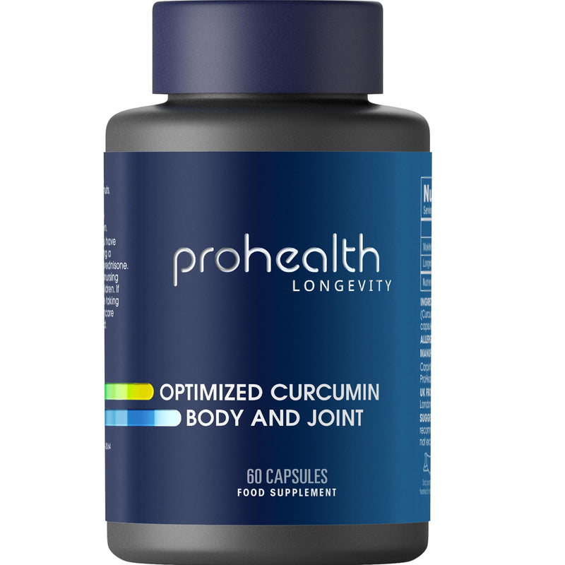 ProHealth Optimised Curcumin Body & Joint Capsules - 60 Capsules - Turmeric Curcumin Supplement - Gluten Free