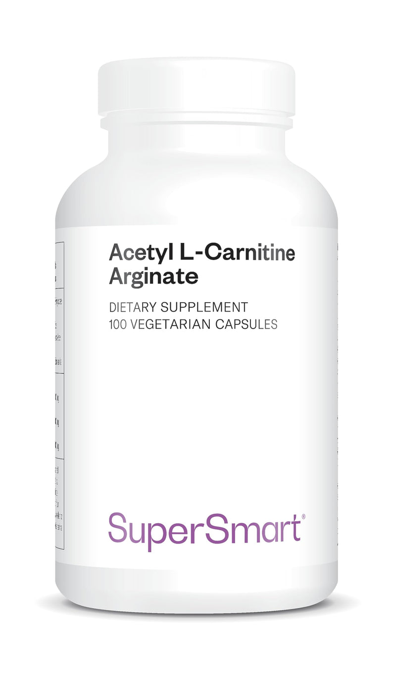 Acetyl L-Carnitine Arginate - Supports Cellular Energy Production - Neuroprotection - Fat Burner - Energy Booster - Vegan - SuperSmart