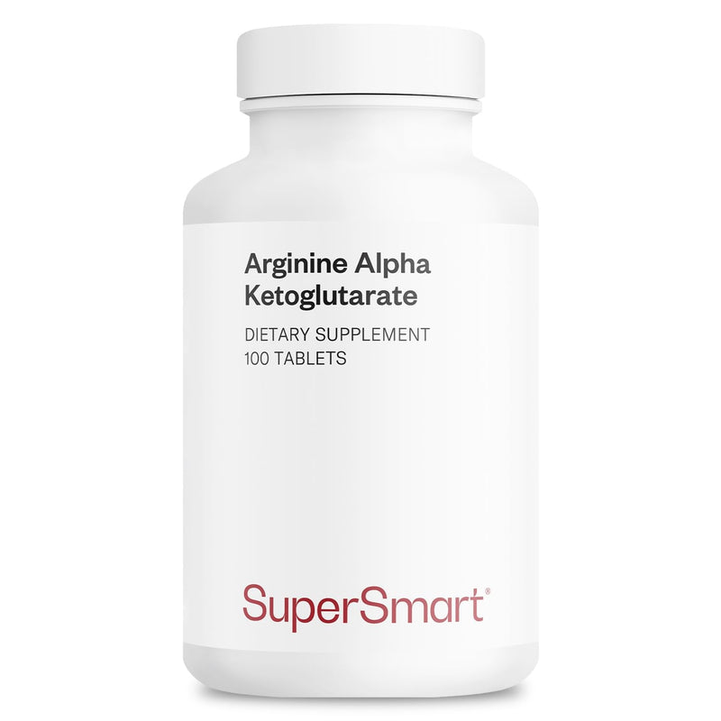 Supersmart - Arginine Alpha Ketoglutarate (AAKG) 1000 mg - Amino Acid Boost Immune System - Support Healthy Cardiovascular System & Muscle Mass | Non-GMO & Gluten Free - 100 Tablets