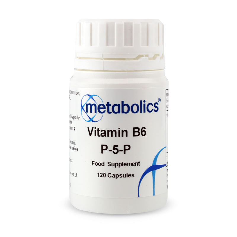 Metabolics Vitamin B6 P5P Capsules 34mg — High Strength Pyridoxal-5-Phosphate Supplement for Energy, Brain, Immune Support — Vegan, UK Made — 120 Count