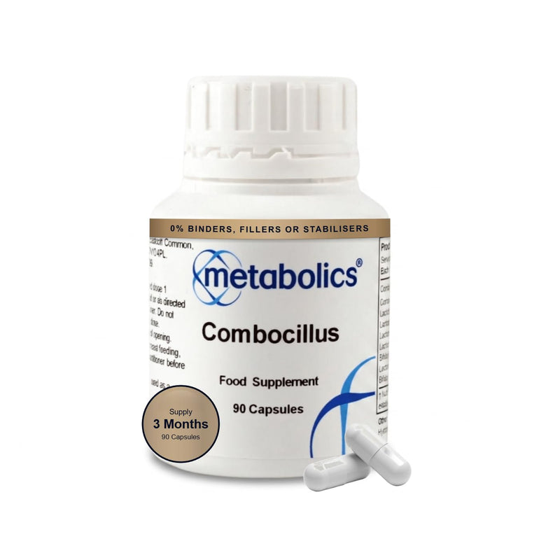 Combocillus Capsules | 7 Key Strains Of Good Bacteria | 10 Billion Live Bio Cultures | Vegan Capsules Made In The UK | Pot Of 90 Capsules | L Bulgaricus, L Acidophilis, L Rhamnosus, L Casei, B Breve, L Plantarum & B Bifidum