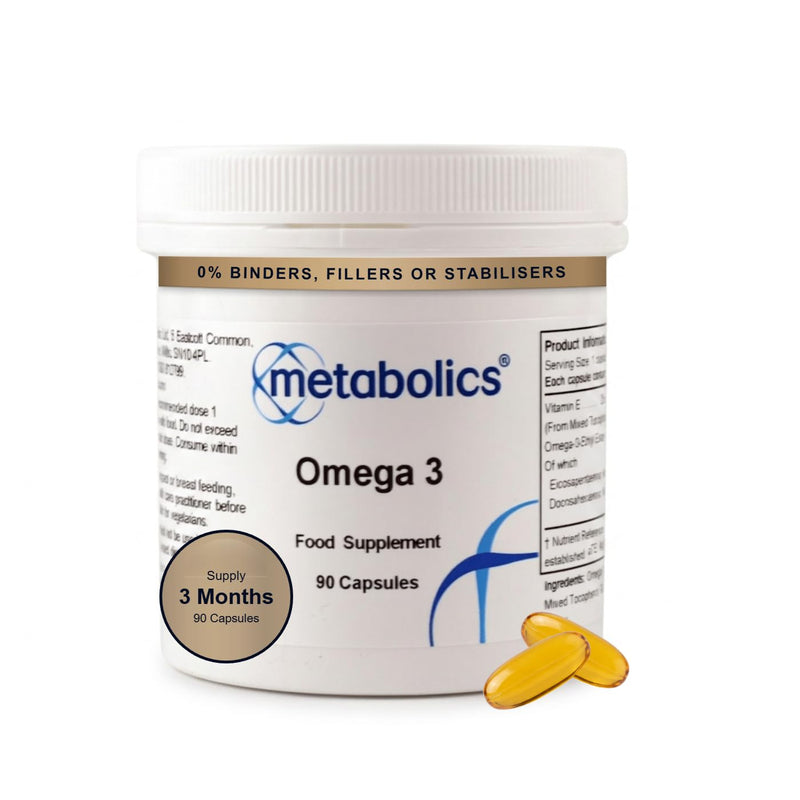 Metabolics Omega Fish Oil Capsules 1000mg – Pure EPA & DHA with Vitamin E – Heart, Brain & Vision Support – Low Oxidation, Heavy Metal Tested – 90 Fish Gelatin Softgels 90 count (Pack of 1)