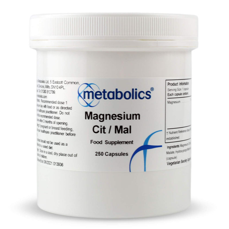 Magnesium Citrate Malate Capsules to Support Exercise and Energy (Pot of 250 Capsules)